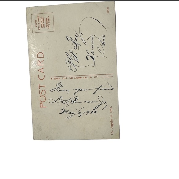 Vtg 1900 Postcard Los Angeles California in 1852 Collage 21 Sites Architecture - Picture 3 of 3